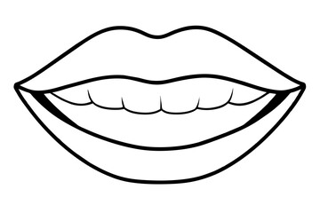 mouth line art silhouette illustration