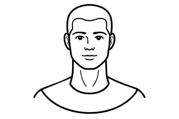 neck line art silhouette illustration