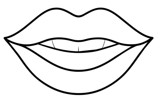recommend clip art: mouth line art silhouette illustration
