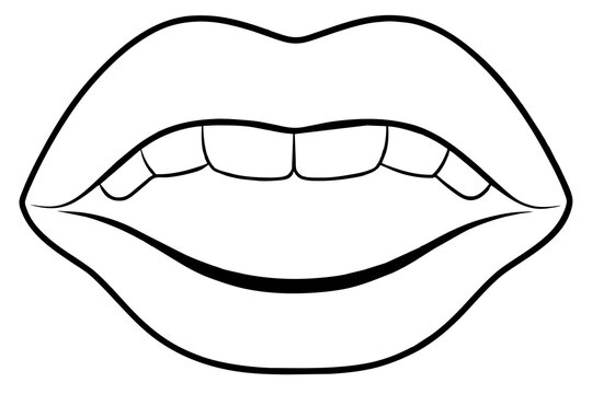 recommend clip art: mouth line art silhouette illustration