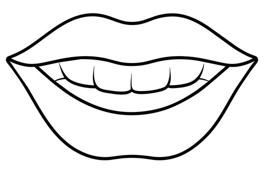 recommend clip art: mouth line art silhouette illustration
