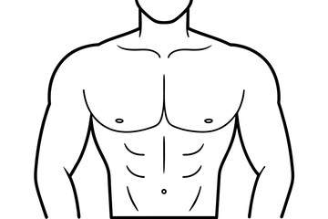 torso line art silhouette illustration