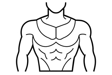 torso line art silhouette illustration