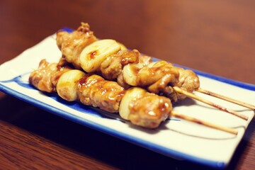 美味しそうな焼き鳥(yakitori)