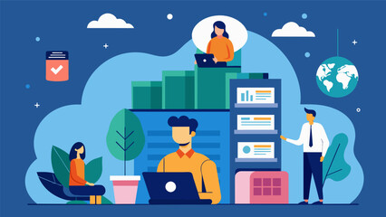 A blog post showcasing success stories of neurodivergent employees and the accommodations their company has provided for them.. Vector illustration