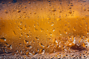 lager with bubbles close-up