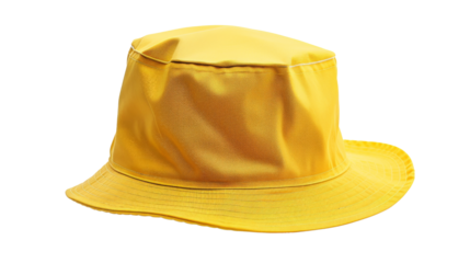 yellow bucket hat PNG white background, png transparent