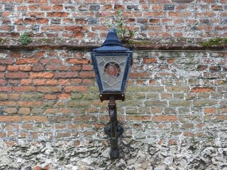 Street lamp mounted on the wall