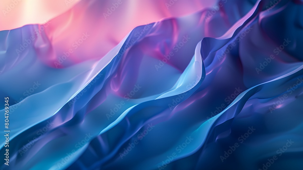 Wall mural blue wave background