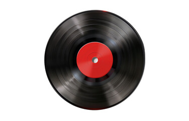 Fototapeta premium Vector vinyl record on an isolated white background. Vinyl record PNG. Old CDs, music. PNG