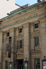 Obraz premium exterior facade of Adelaide Street Court House, a historical landmark (site of Terroni, an Italian restaurant) located at 57 Adelaide Street East in Toronto, Canada