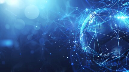 Vibrant digital pixel splash surrounding soccer ball, perfect for sports websites