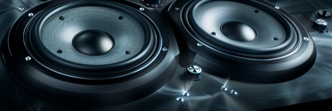 Imposing speakers for immersive audio with amplified sound presence and dynamic range concept