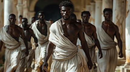 men of ancient Rome in toga