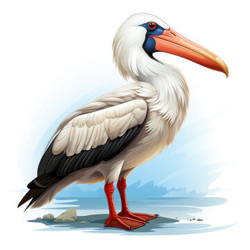 recommend clip art: Watercolor Albatross vector, clipart Illustration, Generative Ai