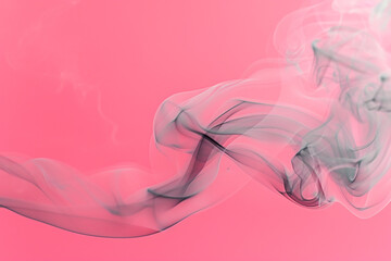 Light grey smoke abstract background drifts languidly over a vibrant pink background.