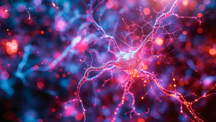 Brain neuron up close wallpaper, cerebral mind connection.