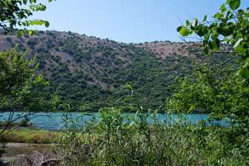 Obraz premium beautiful landscape of Butrint national archeological park in Albania