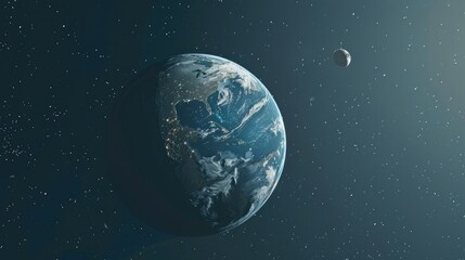 Cosmic Time UI Panel: Earth and Moon