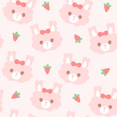 Obraz premium Cute bunny seamless pattern