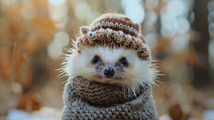 Modern, Stylish Hedgehog in Chic Clothing. Generative Ai