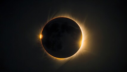 Nocturnal Eclipse: Full Solar Eclipse with Dark Clouds