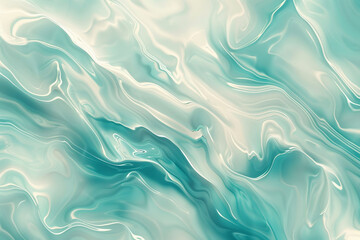 Obraz premium serene blend of turquoise and pearl white, ideal for an elegant abstract background