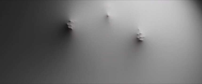 The shape of a dancing and screaming woman reveals itself from the white surface