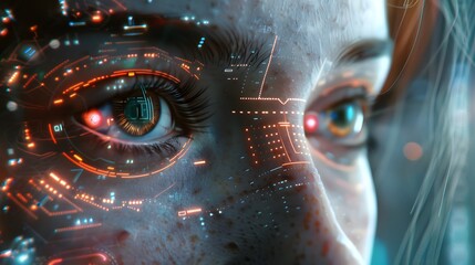 woman with futuristic eye panel