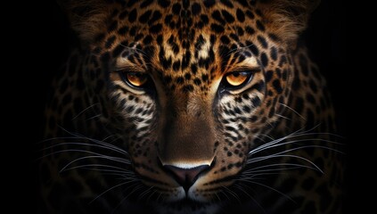 close-up of a majestic leopard
