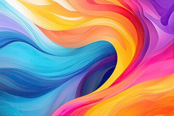 Obraz premium Vibrant abstract color waves background
