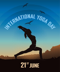 vector banner international yoga day-21