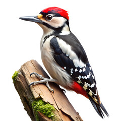 Woodpecker isolated on transparent background