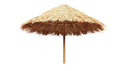 Straw Beach Umbrella. Isolated on white background. png transparent © PerfectPhoto