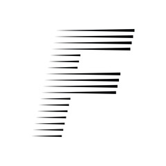 Letter F Logo with Abstract Line Pattern