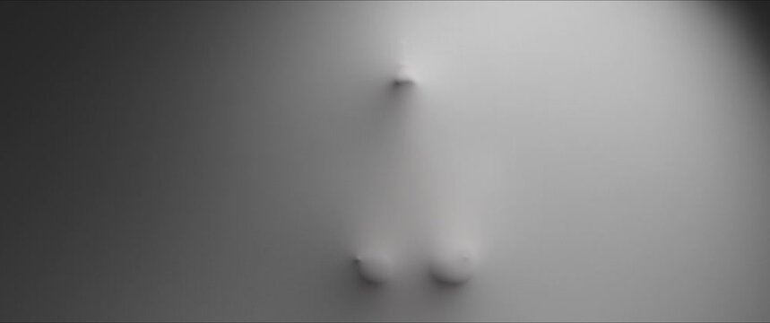 A woman's shape appears from the wall