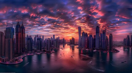 Fototapeta premium dubai panoramic