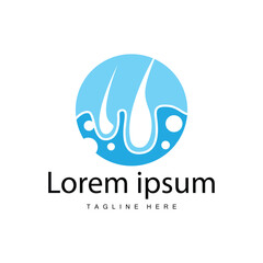 Hair care logo design simple hair skin care silhouette illustration vector template