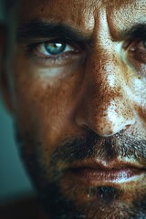 Rower s intense expression in olympic race finale, epitomizing summer games intensity