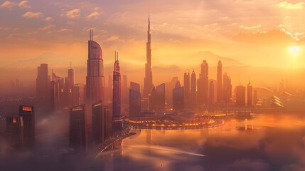 Obraz premium dubais panoramic 