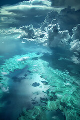 Bird's Eye Spectacle: Ironic Tranquility & Paradoxical Tempest of the Bermuda Triangle Mystery