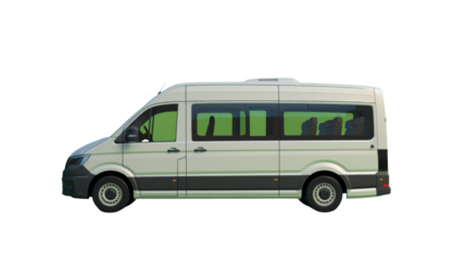  Passenger van isolated on white background, png transparent