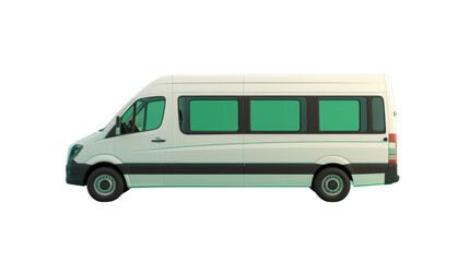  Passenger van isolated on white background, png transparent