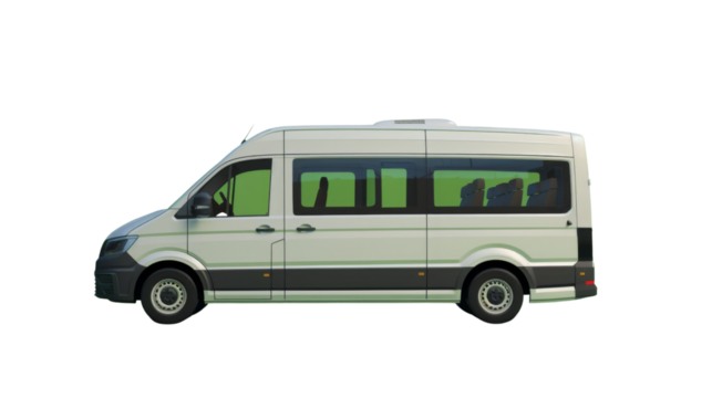  Passenger van isolated on white background, png transparent