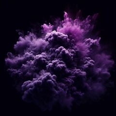  Purple smoke on black background