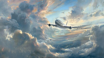 plane on cloud