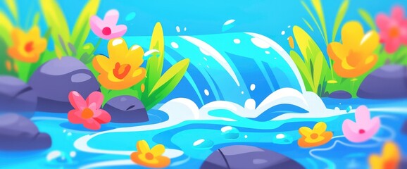 A serene countryside vista, rolling hills, meandering streams, DSLR camera with a prime lens, soft afternoon light, pastoral landscape., cartoon style, background,comic panel background 