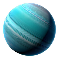 Planet uranus isolated on transparent background