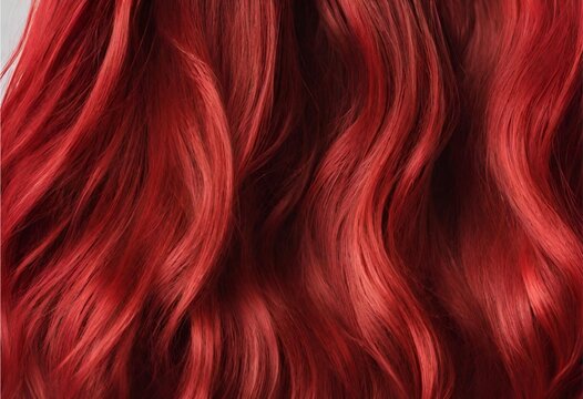 cabello rojo ondulado
