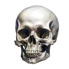 Obraz premium The image is a skull with a black background